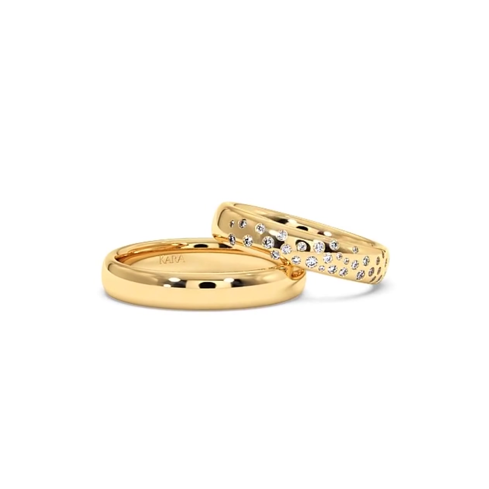 0.22 ct diamond wedding rings