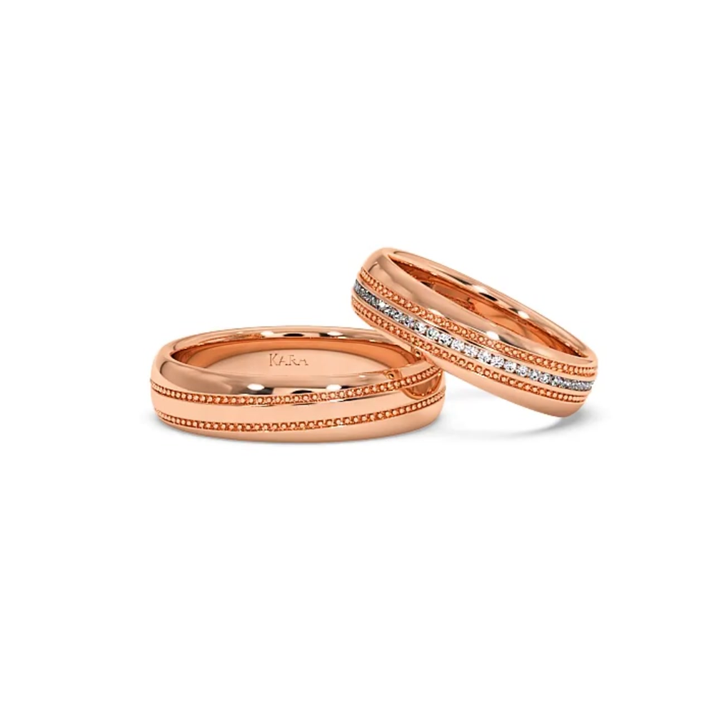 0.28ct diamond wedding rings