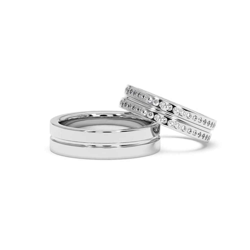 0.35 ct diamond wedding rings