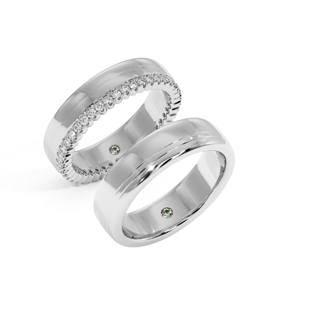 0.36ct diamond wedding rings