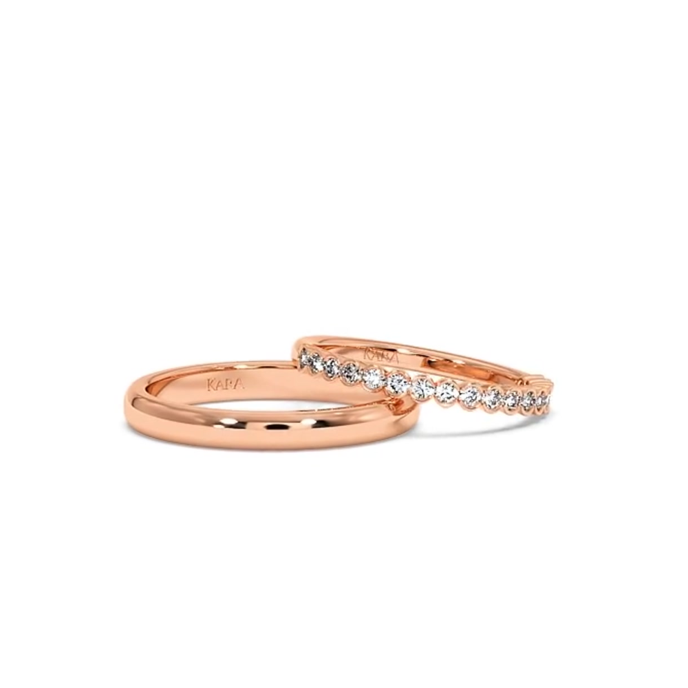 0.37ct diamond wedding rings