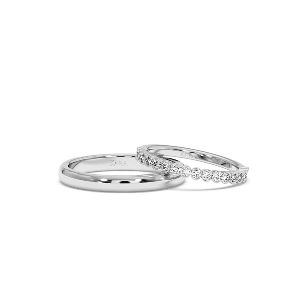 0.37ct diamond wedding rings