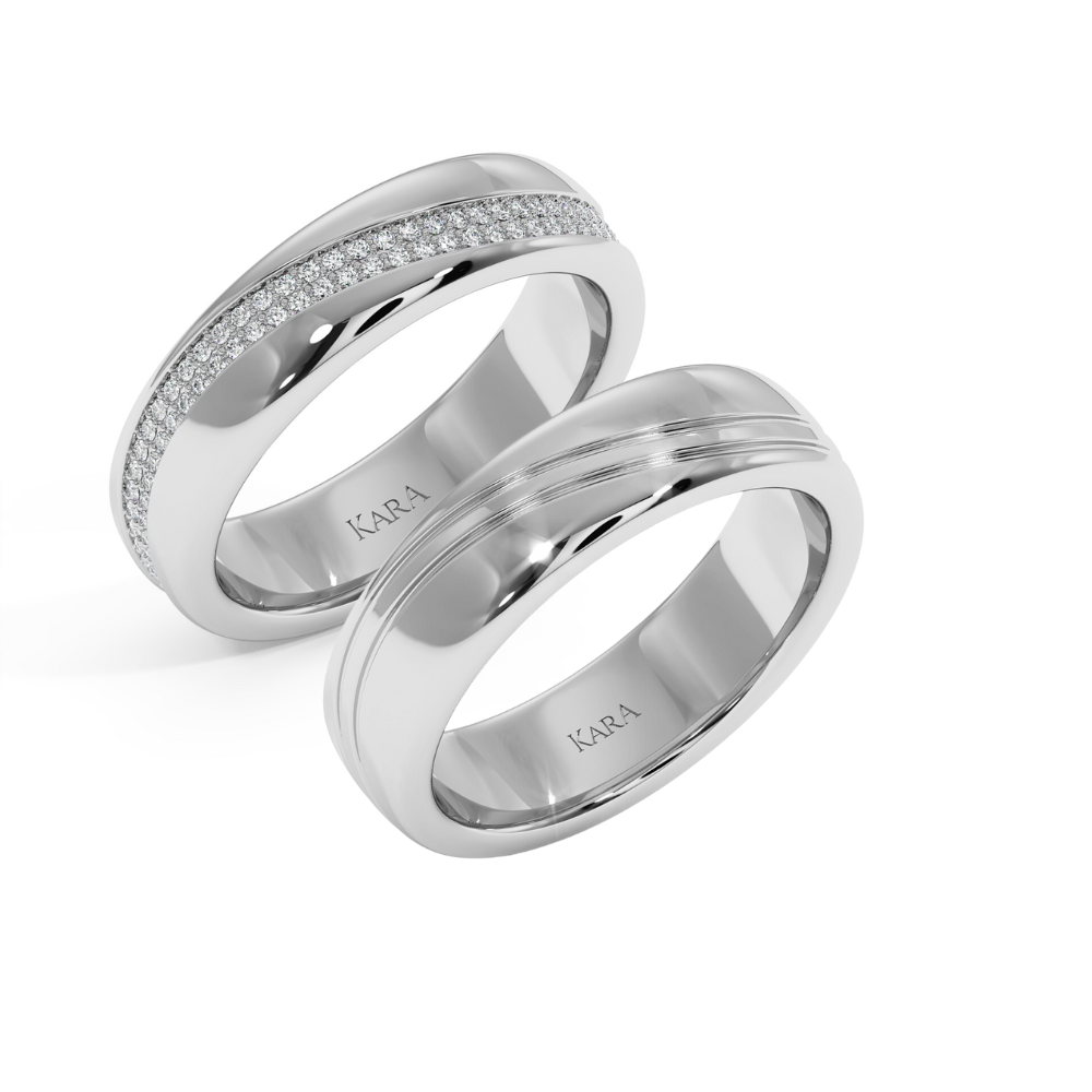 0.39ct diamond wedding rings
