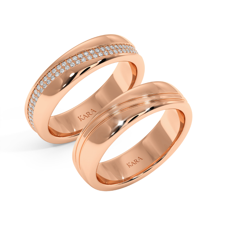 0.39ct diamond wedding rings