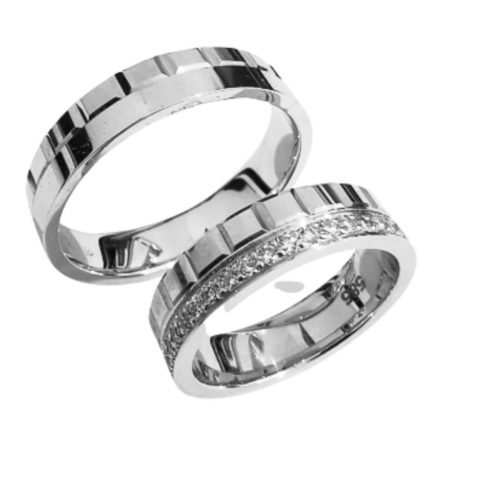 0.41 ct diamond wedding rings