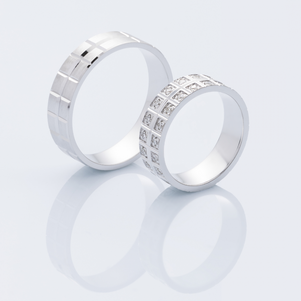 0.41 ct diamond wedding rings