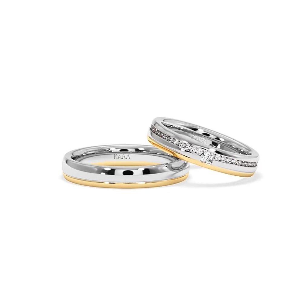 0.41ct diamond wedding rings