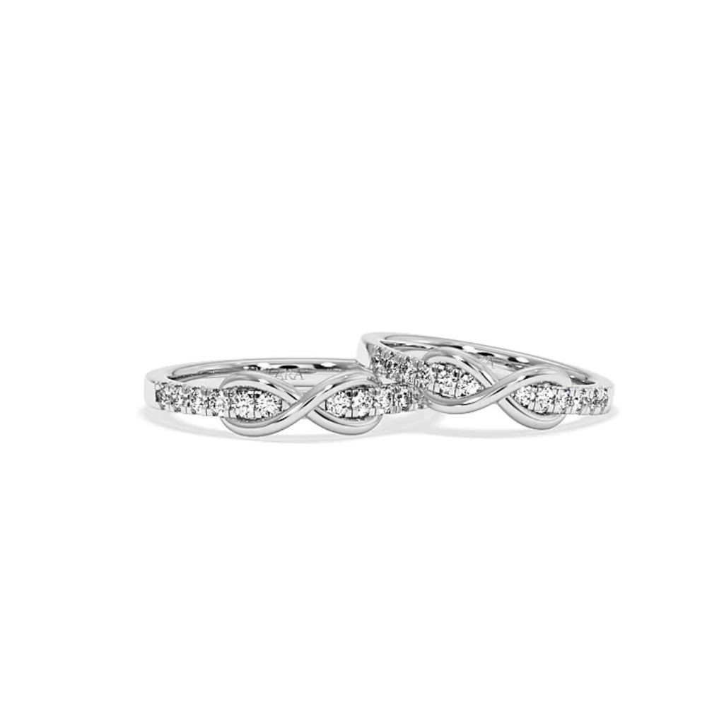 0.41ct diamond wedding rings