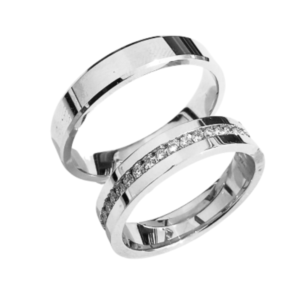 0.42 ct diamond wedding rings