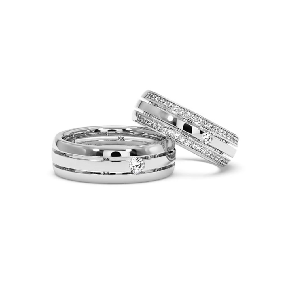 0.46 ct diamond wedding rings