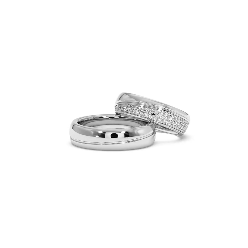 0.52ct diamond wedding rings
