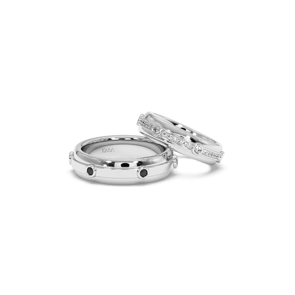 0.52ct diamond wedding rings