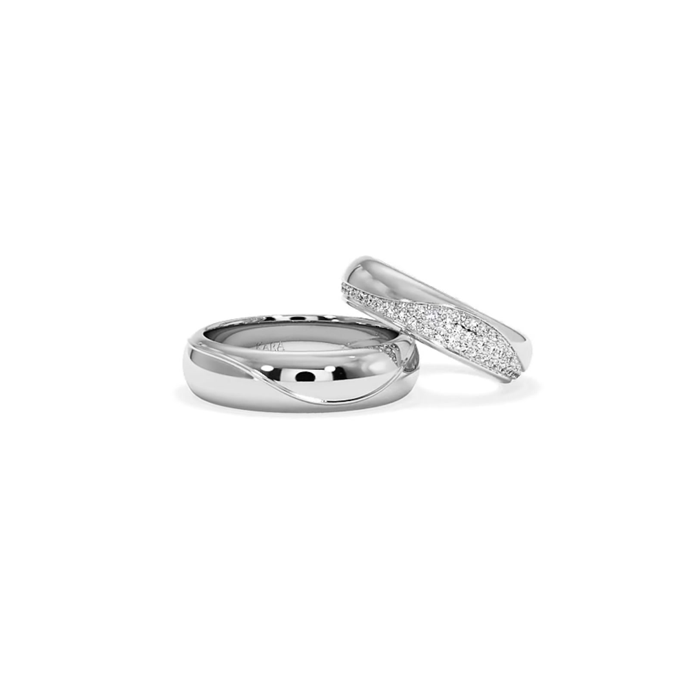 0.53ct diamond wedding rings