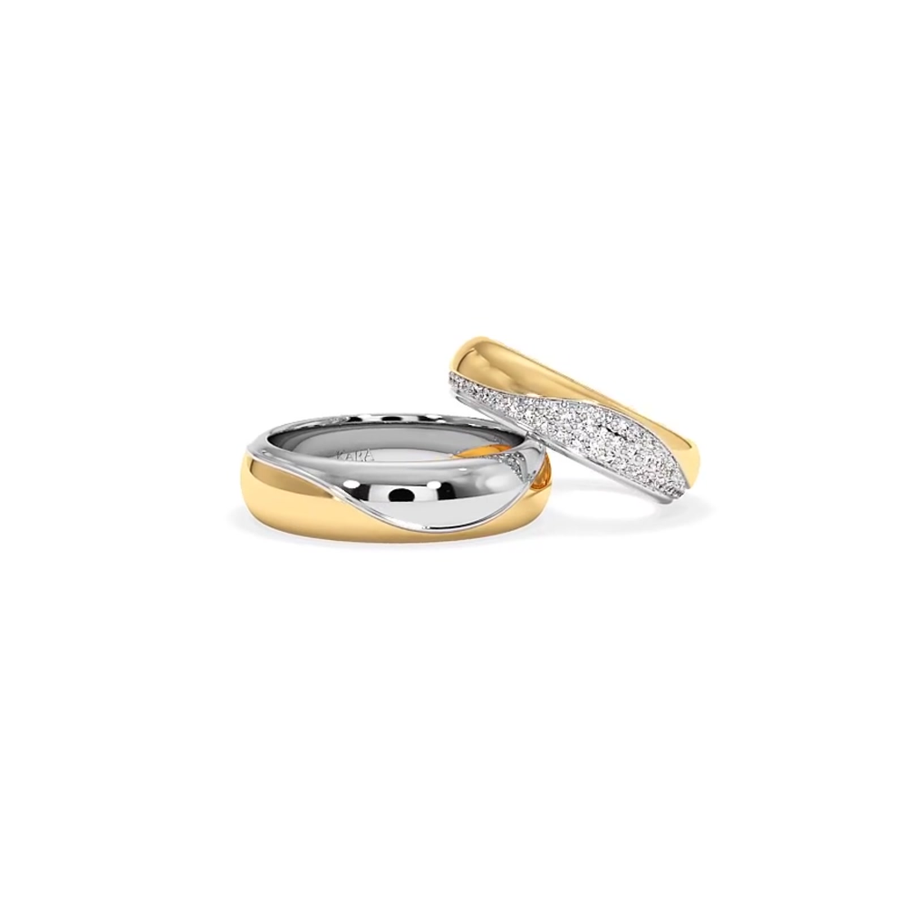 0.53ct diamond wedding rings