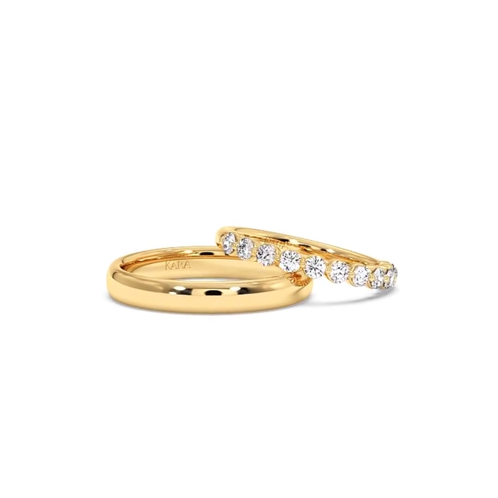 0.57 ct diamond wedding rings