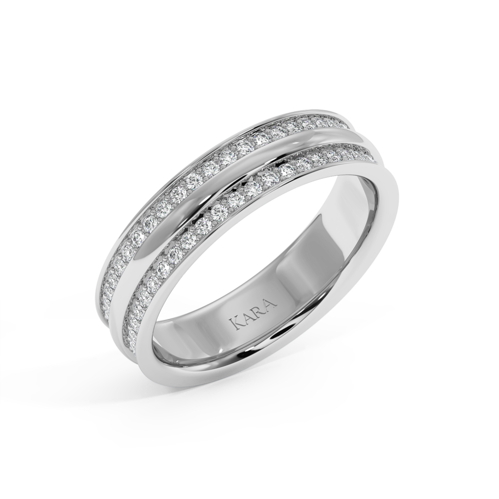 0.61ct diamond wedding rings