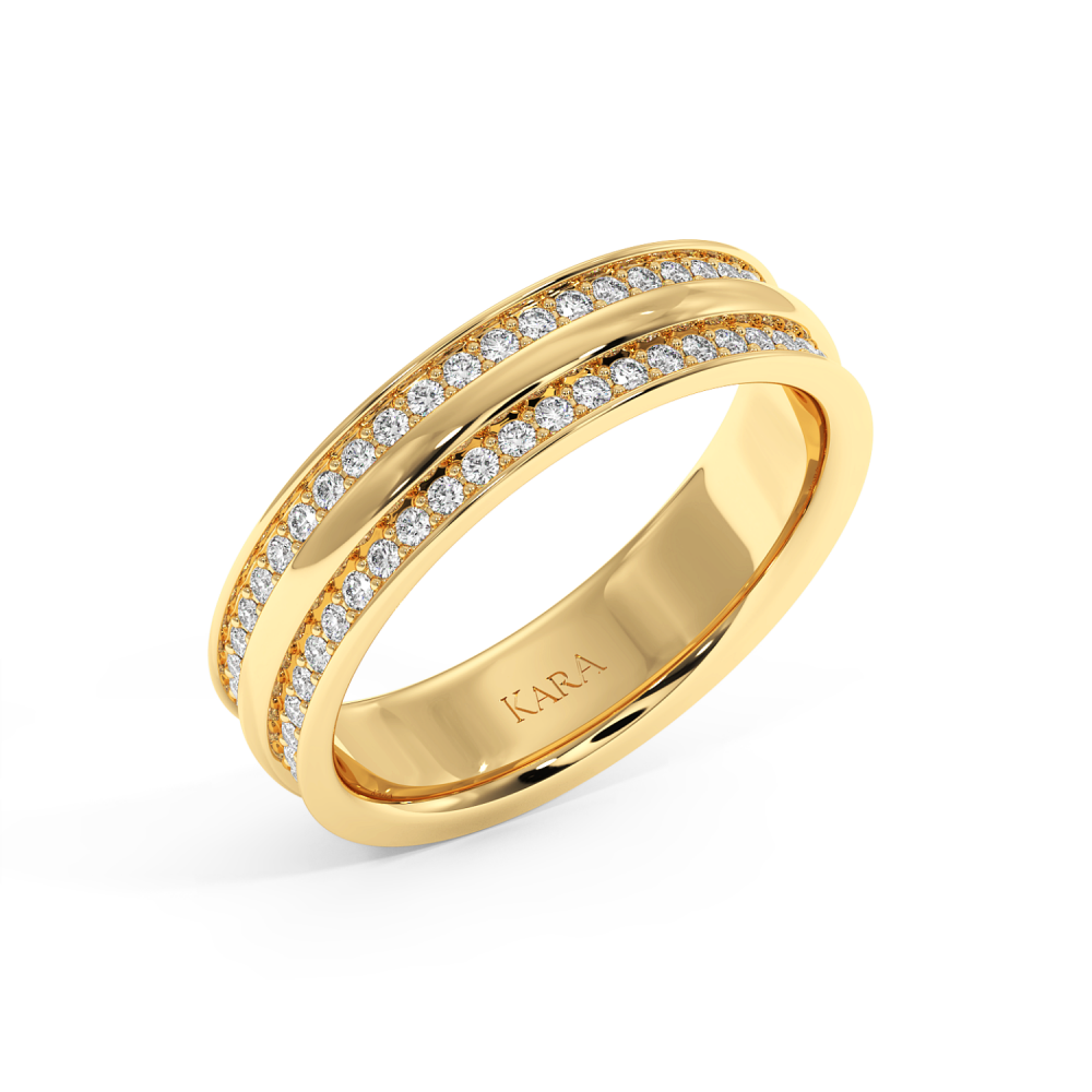 0.61ct diamond wedding rings