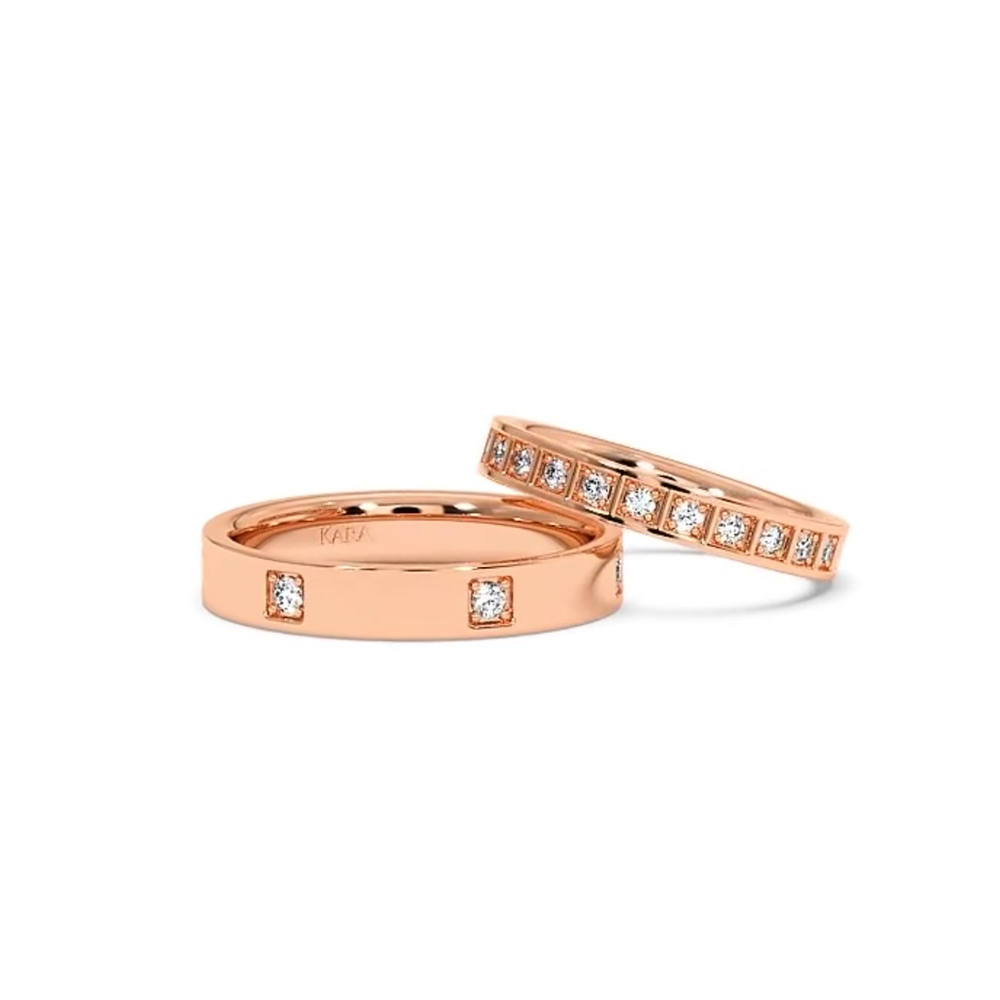 0.63ct diamond wedding rings