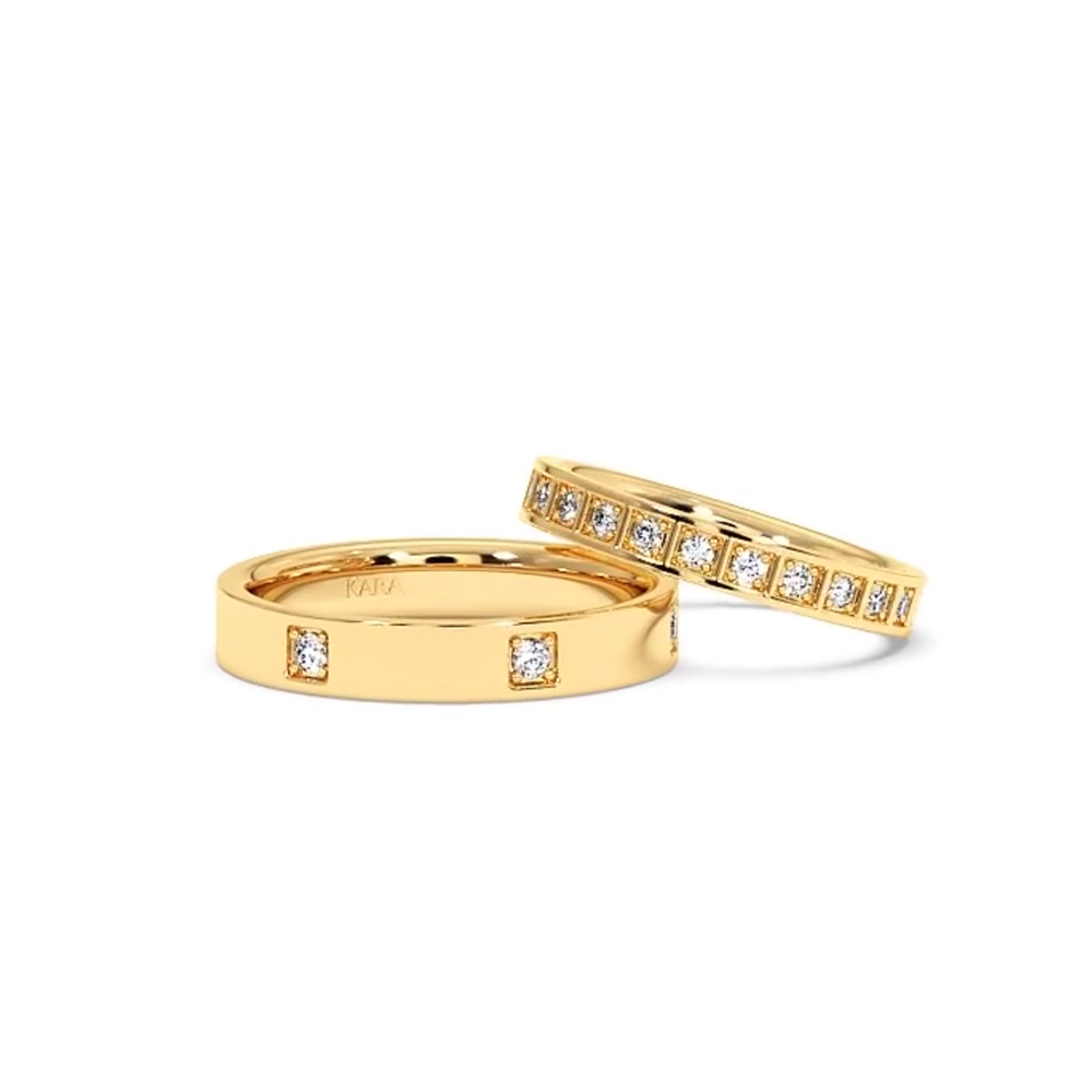 0.63ct diamond wedding rings