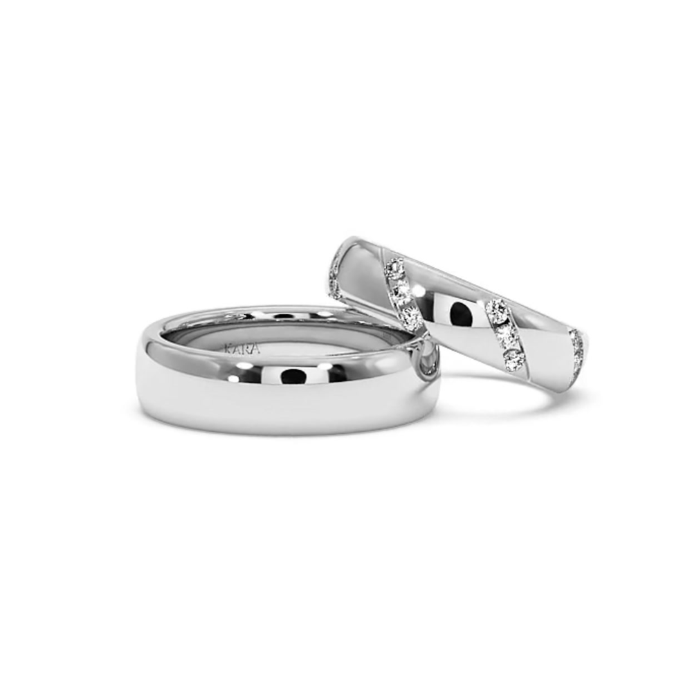 0.69 ct diamond wedding rings