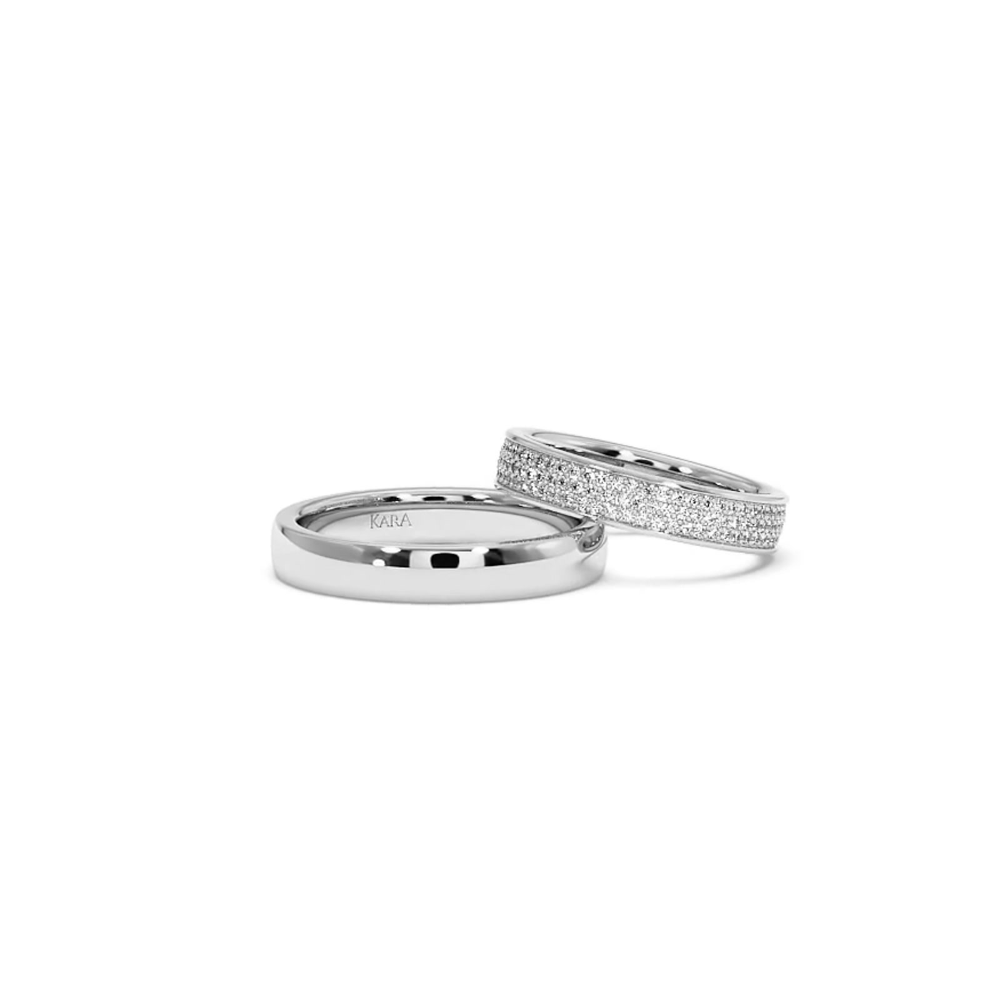 0.70ct diamond wedding rings