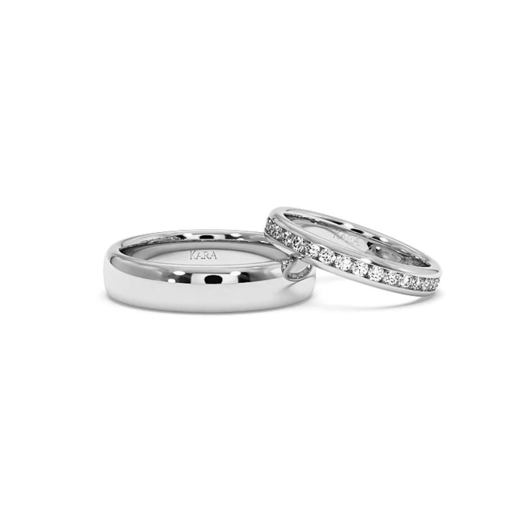 0.70ct diamond wedding rings