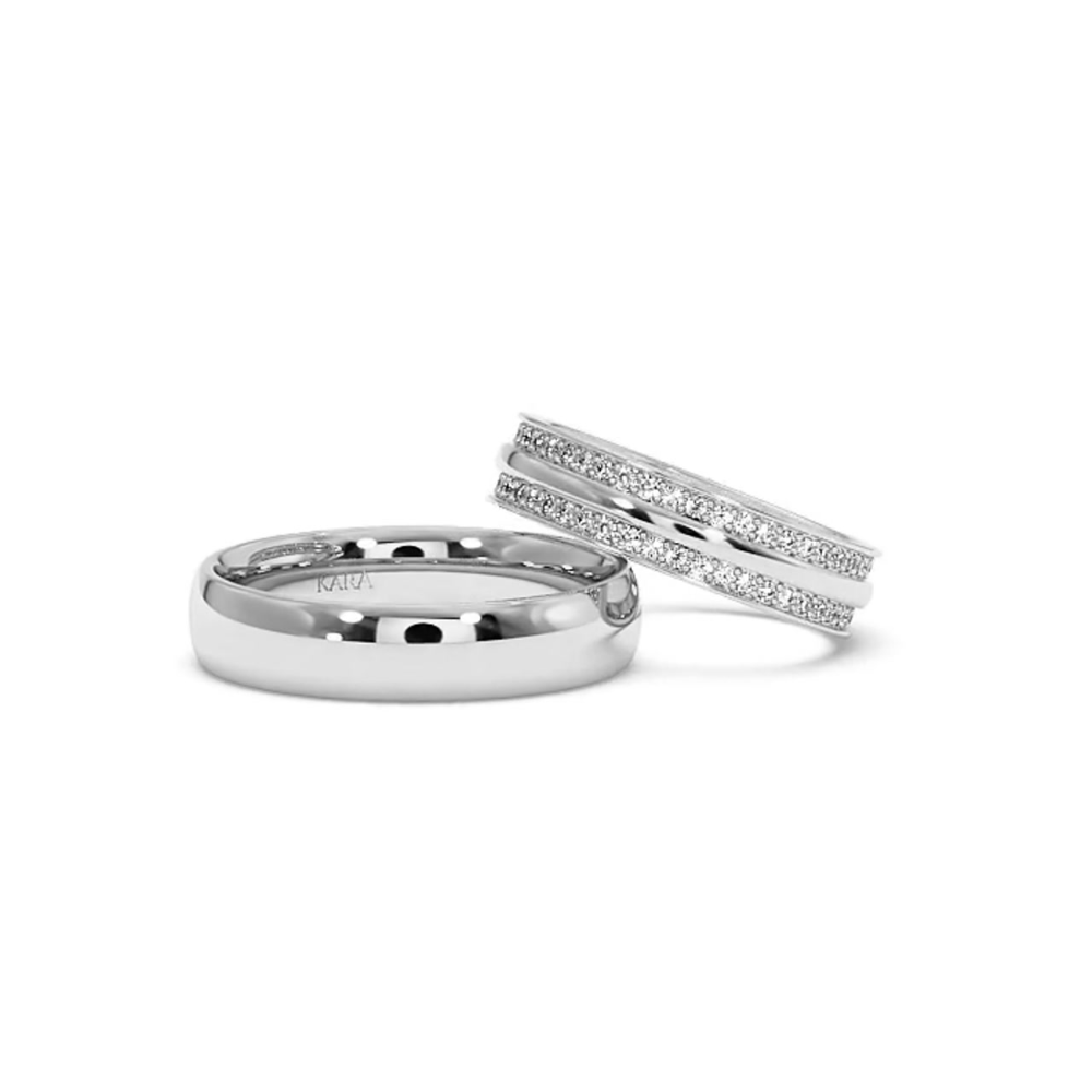 0.71ct diamond wedding rings