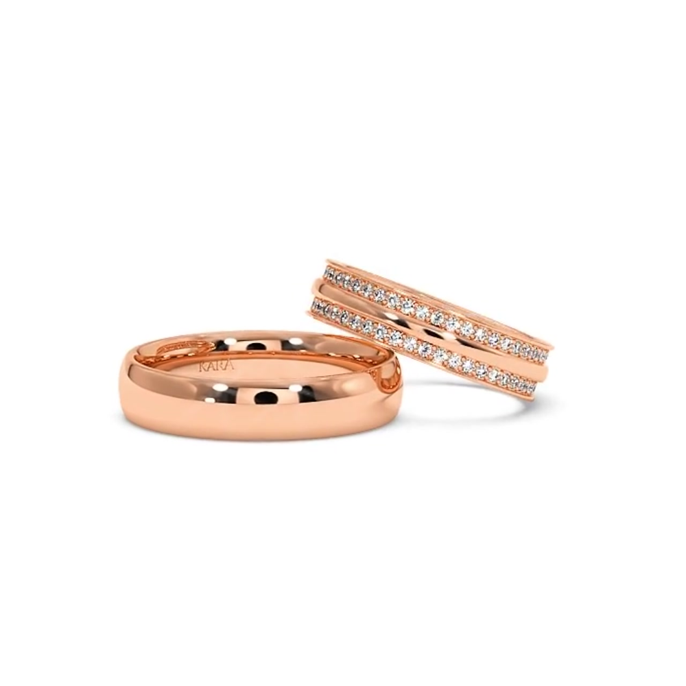 0.71ct diamond wedding rings