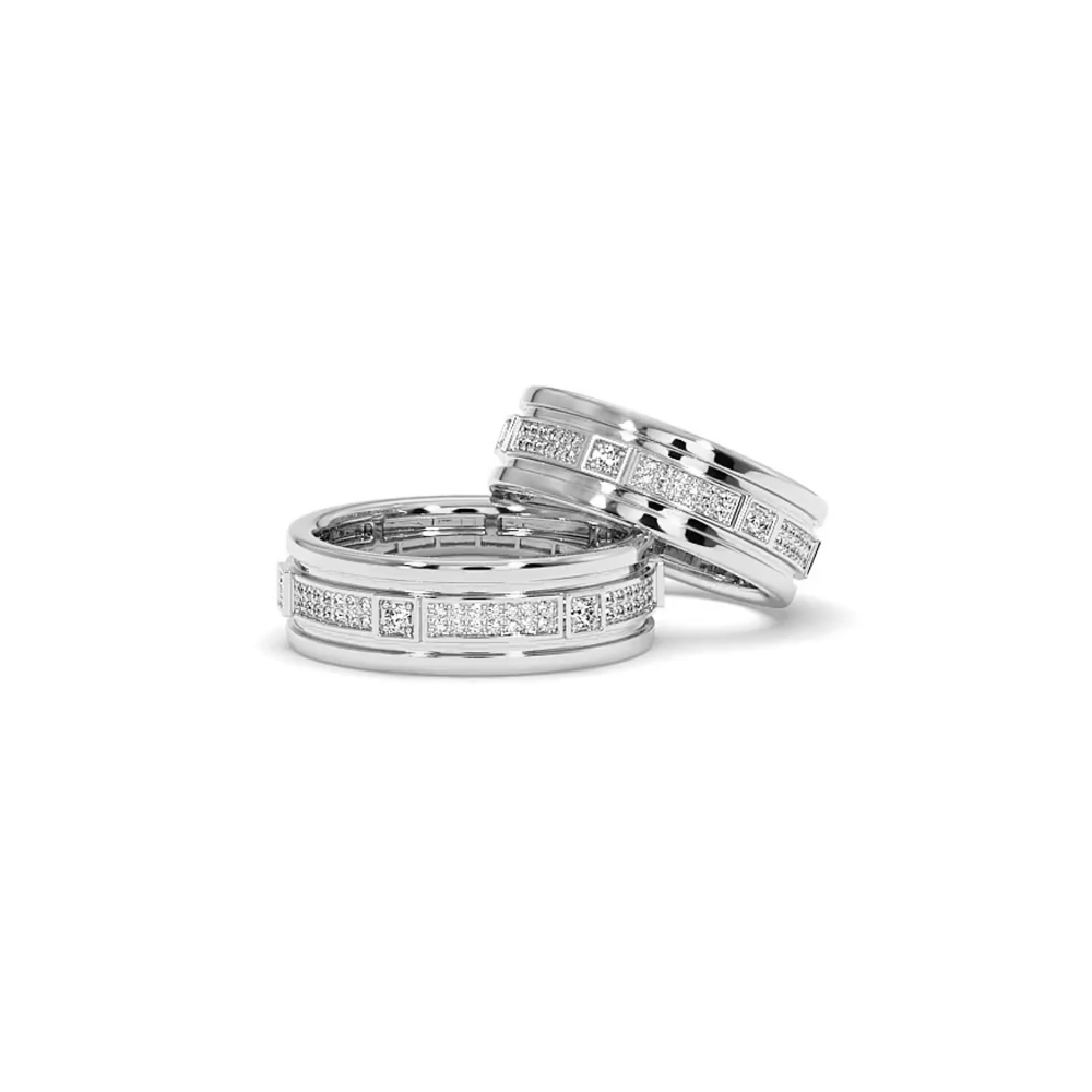 0.82ct diamond wedding rings