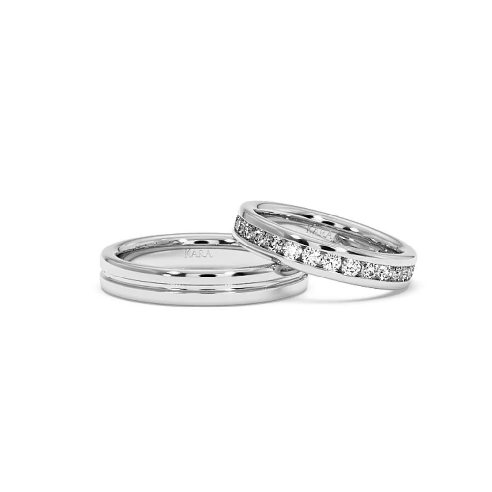 0.94ct diamond wedding rings