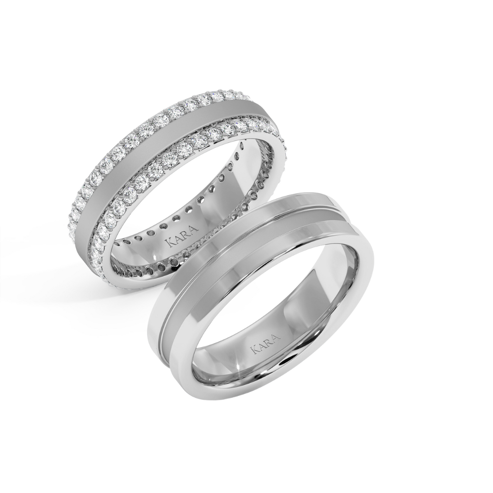 0.95ct diamond wedding rings