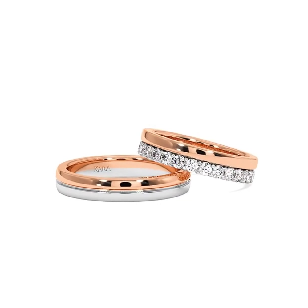 1.24ct diamond wedding rings