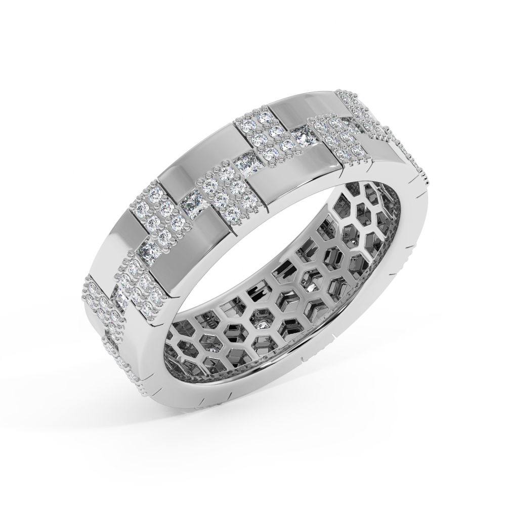 1.96ct diamond wedding rings