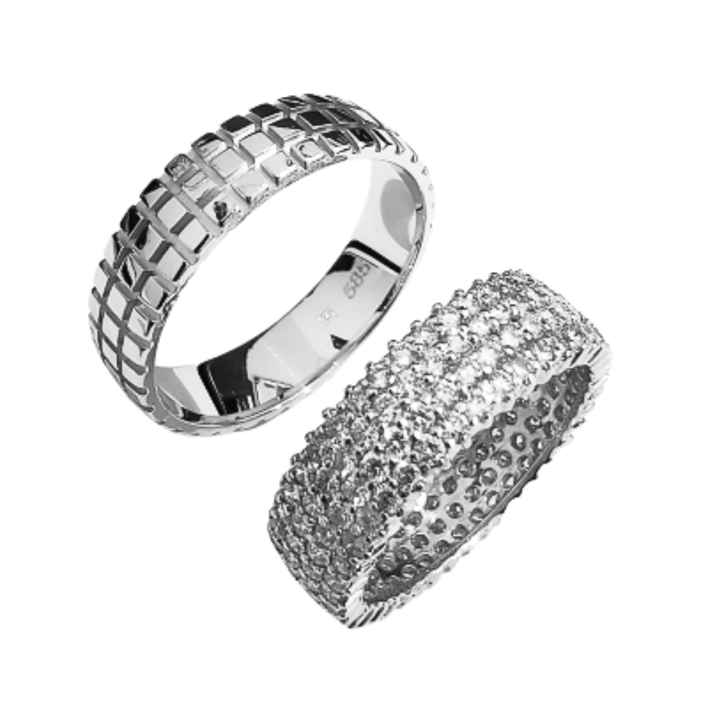 2.13 ct diamond wedding rings