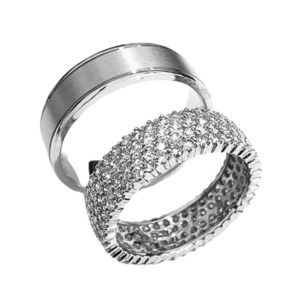 2.13 ct diamond wedding rings