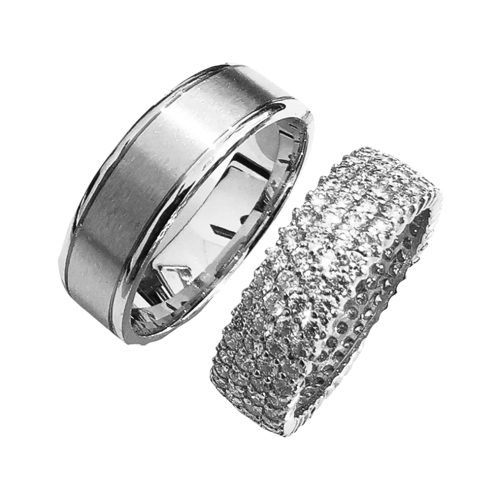 2.13 ct diamond wedding rings