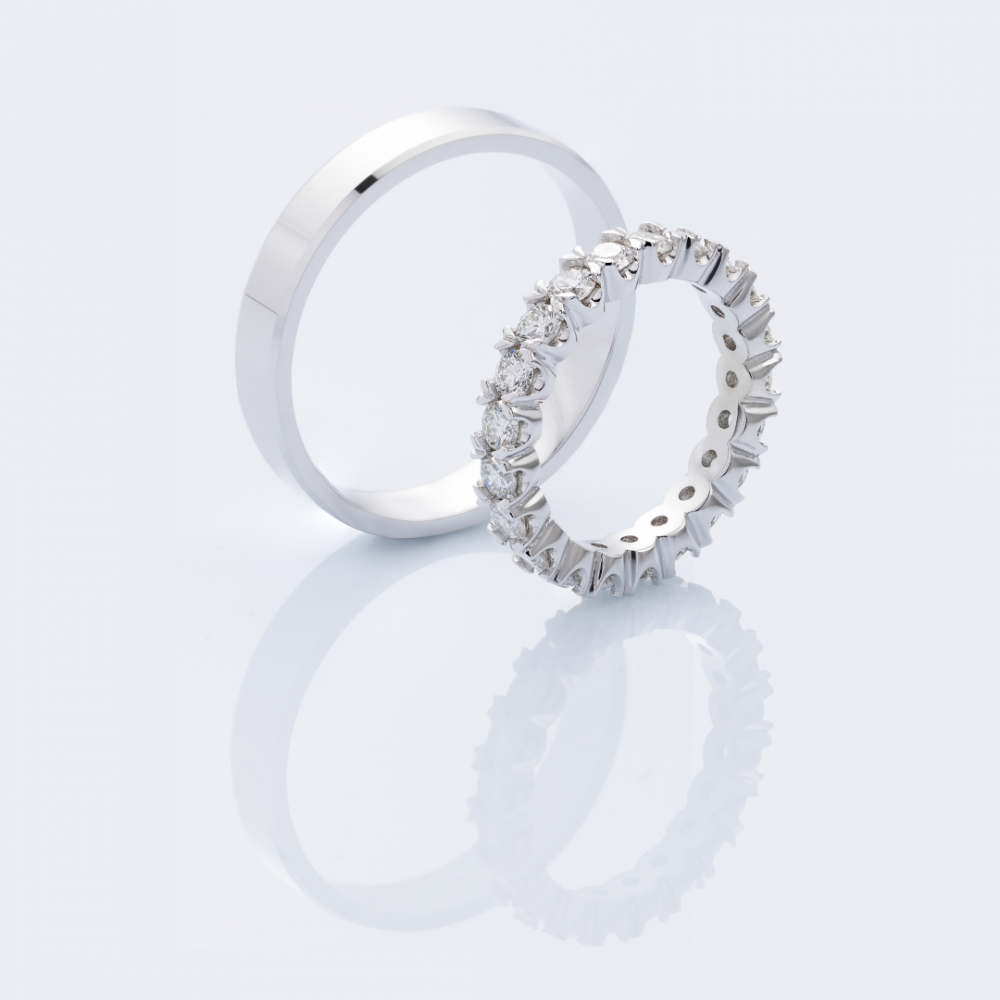 2.31 ct diamond wedding rings