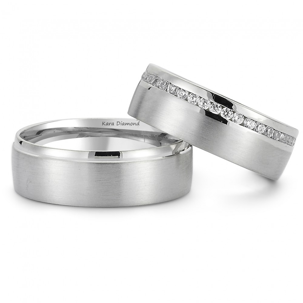 0.40ct white diamond wedding rings