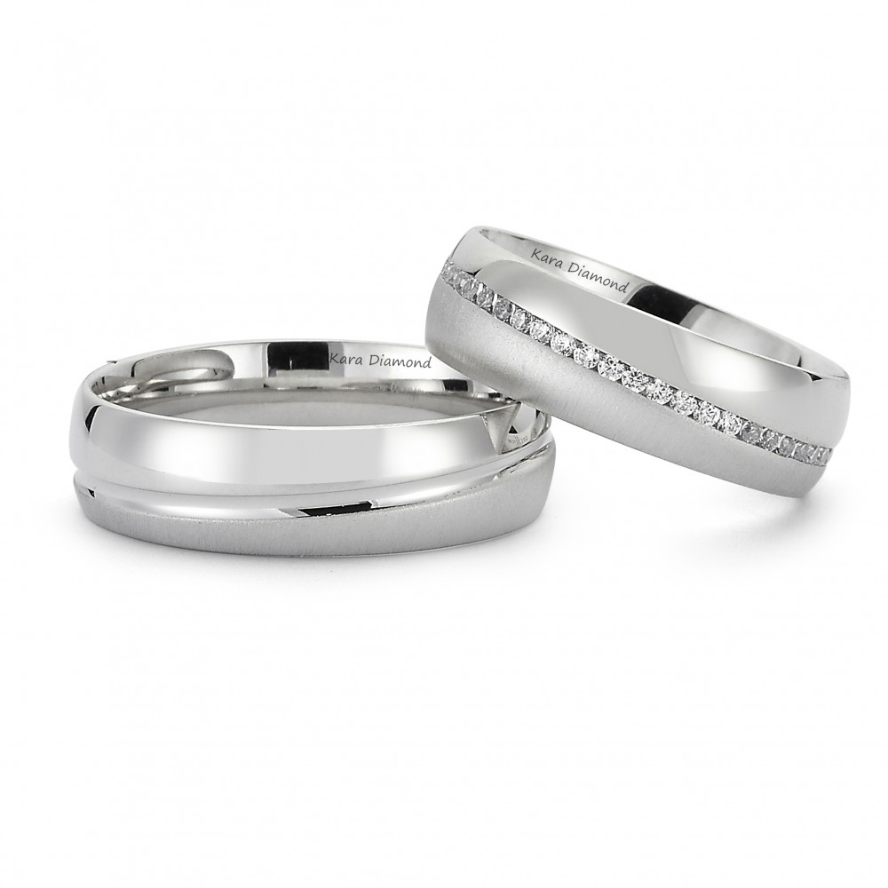 0.50ct white diamond wedding rings