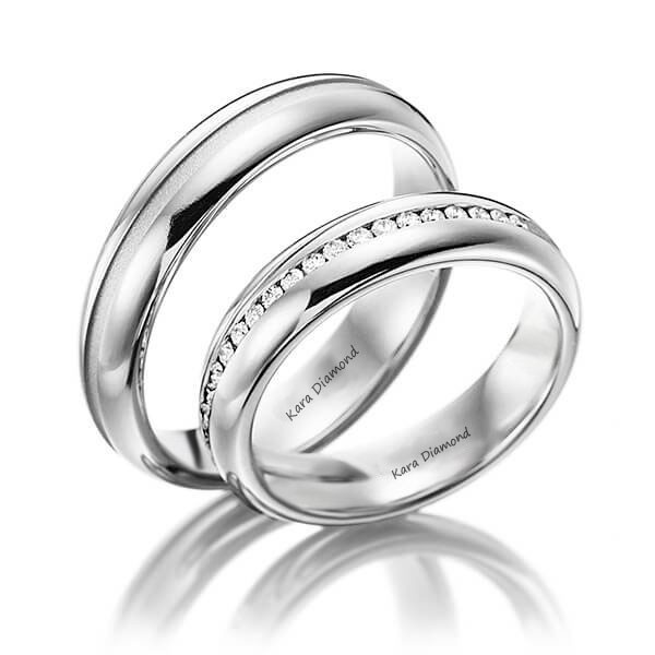 0.25ct white diamond wedding rings