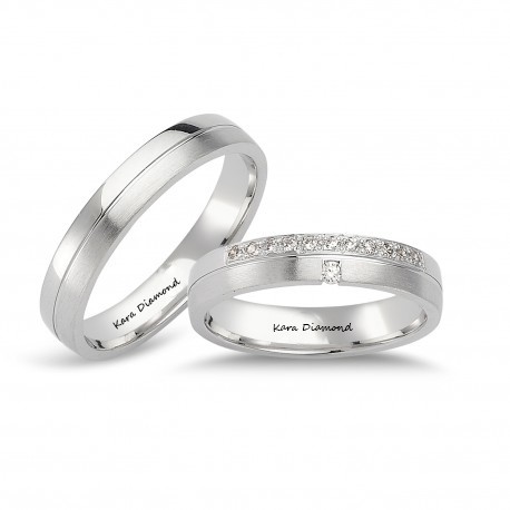 0.25ct white diamond wedding rings