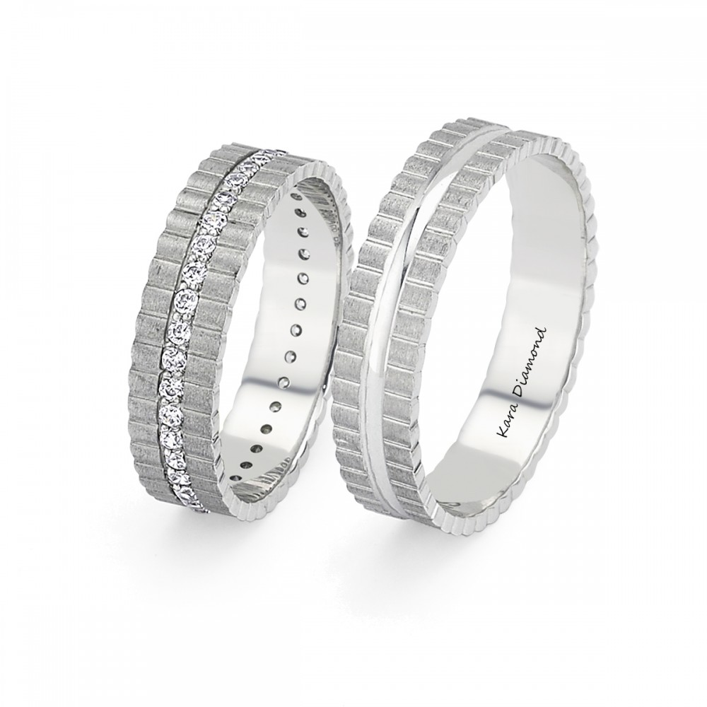 0.40ct white diamond wedding rings