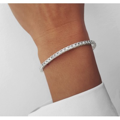 Bratara Tennis cu diamante albe de 6.19 ct