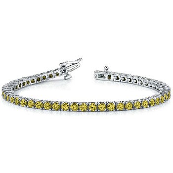 Bratara Tennis cu safire galbene de 3.95 ct