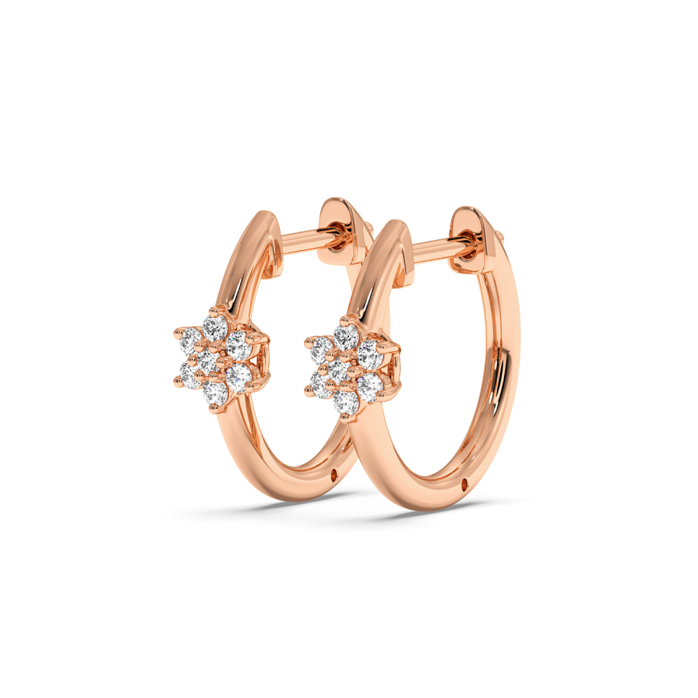 Cercei cu diamante de 0.12 ct