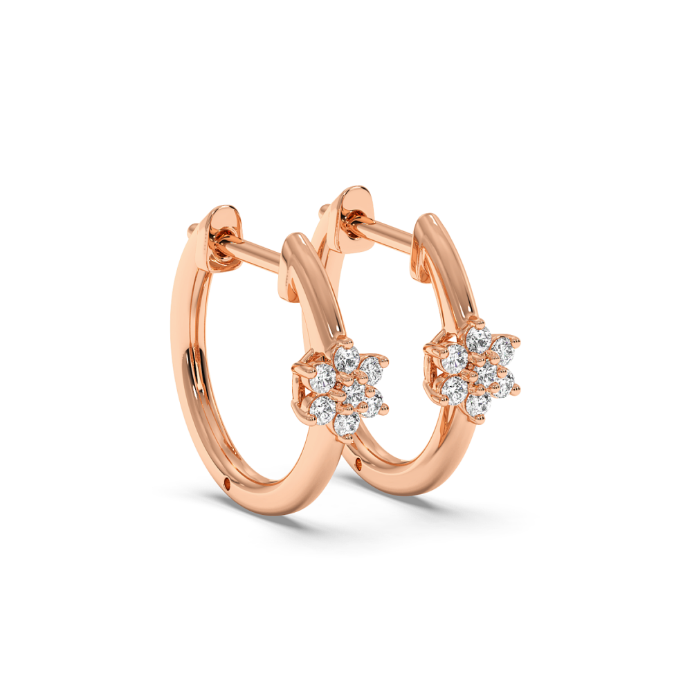 Cercei cu diamante de 0.12 ct