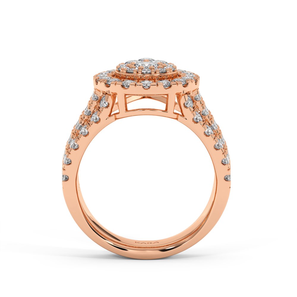 Inel cu Diamant Central de 0.22ct si Diamante Laterale de 2.06ct