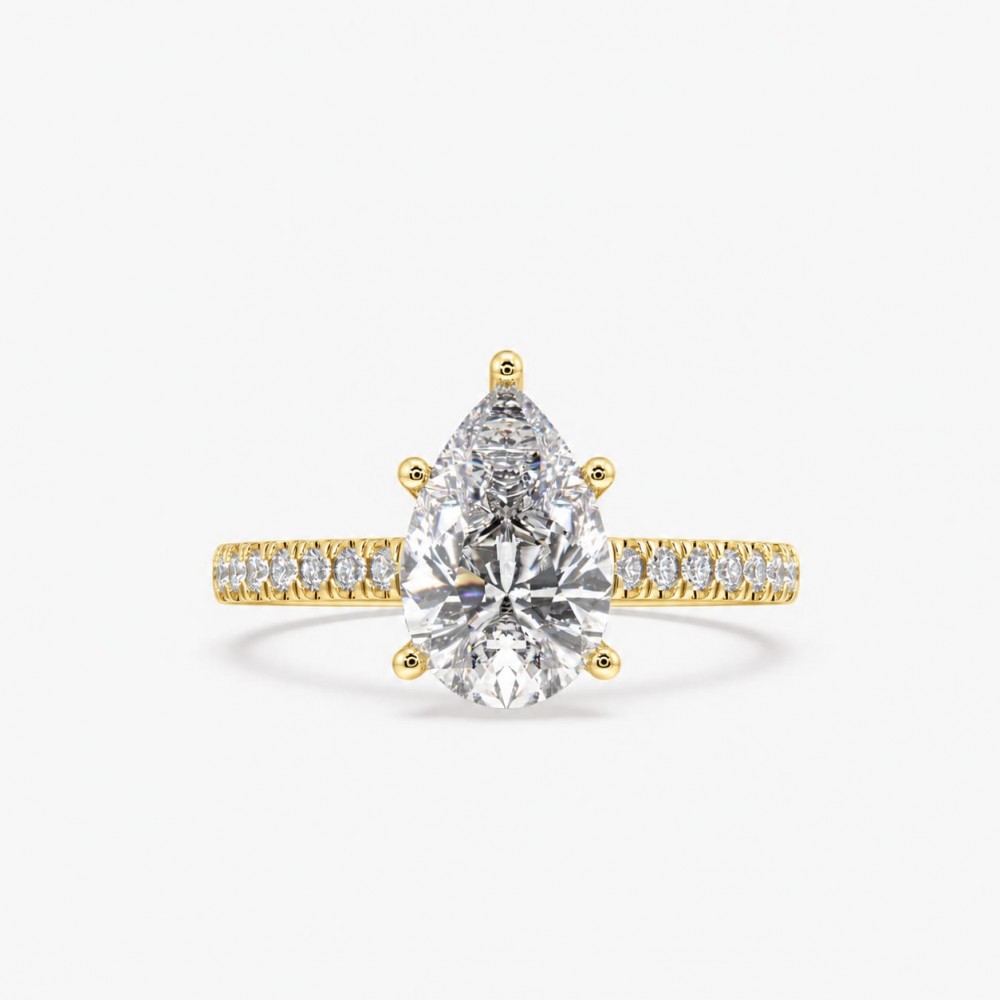 Inel cu Diamant Central de 1.98 ct si Diamante Laterale de 0.33 ct
