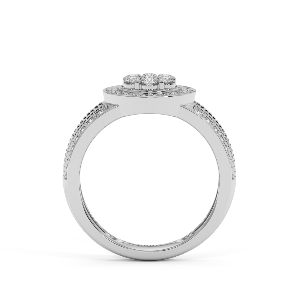Inel cu Diamante Baget de 0.36 ct si diamante rotunde de 0.65 ct