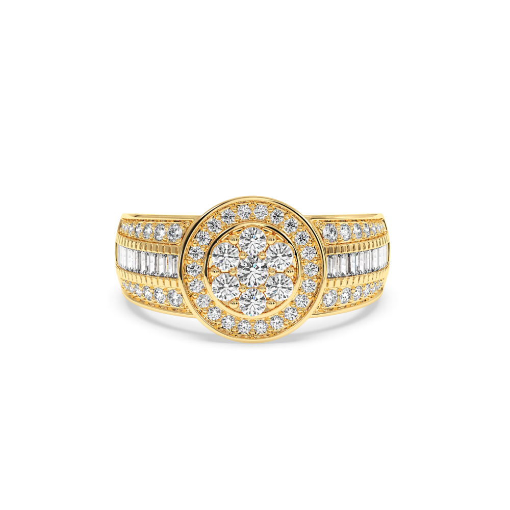 Inel cu Diamante Baget de 0.36 ct si diamante rotunde de 0.65 ct